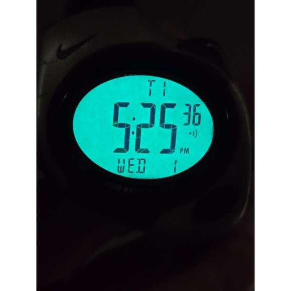 Nike Triax 35Lap Digital Chrono Watch WG48 4000 100M New Battery Black Band Mens - Picture 11 of 11